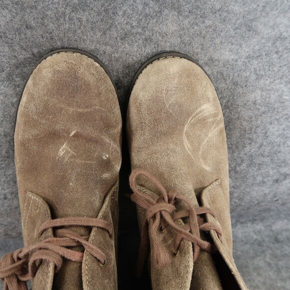 Clarks Shoes Womens 9.5 Indigo Chukka Heel Booties Classic Leather Lace Up Brown - Picture 8 of 14